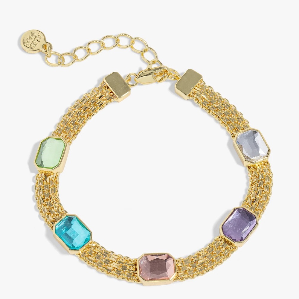 Alex and Ani Pastel Crystal Mesh Bracelet